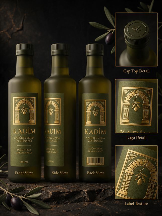 KADİM ürün panosu, üç görünüş ve detaylar